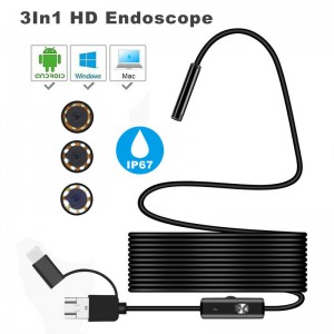 3 in1 Endoskop Mini kamera 5.5MM